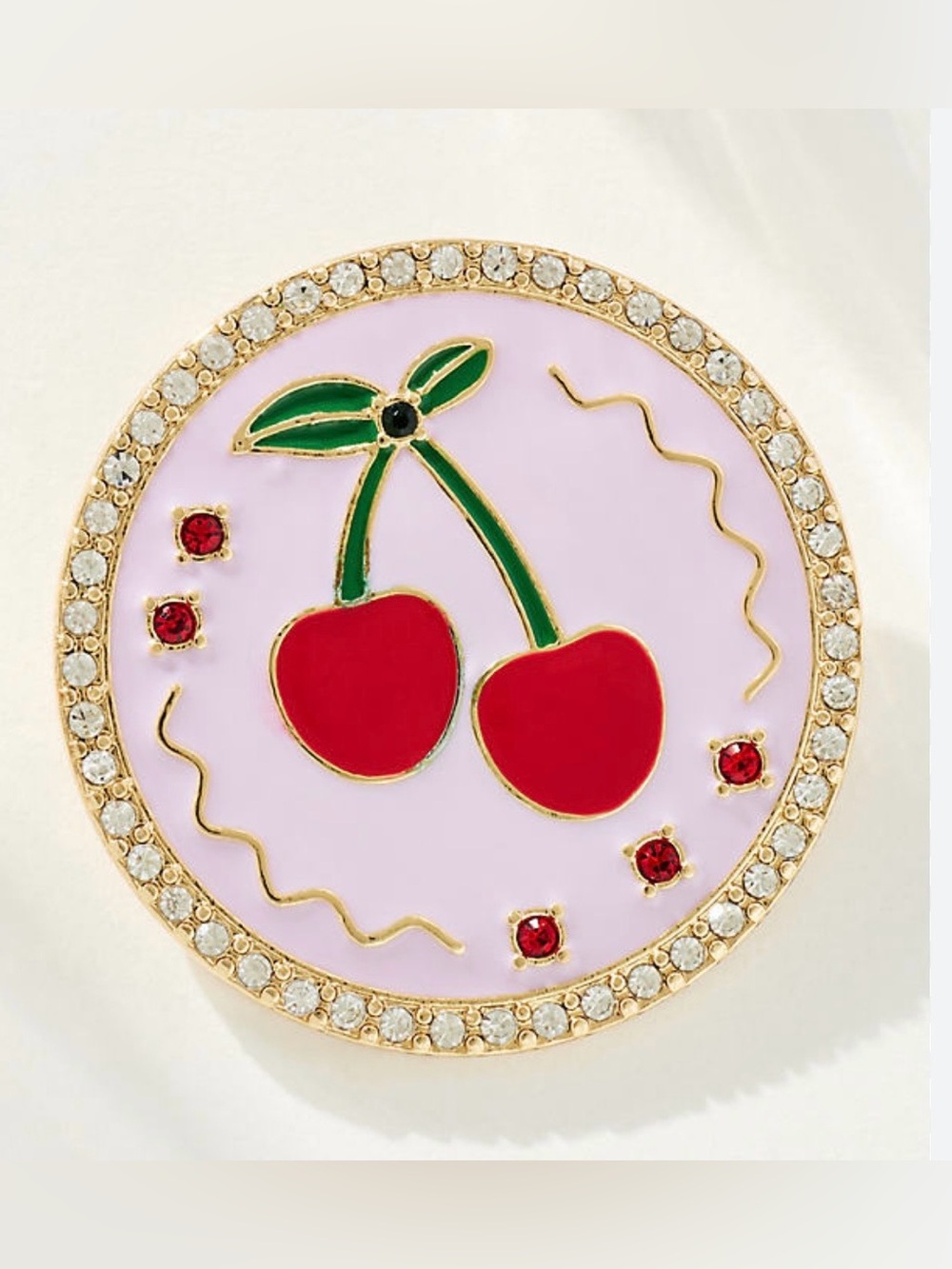 NWT Anthropologie Enamel Cherry Icon Brooch 🍒